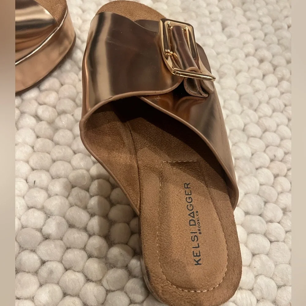 Kelsi Dagger Dover Gold Platforms